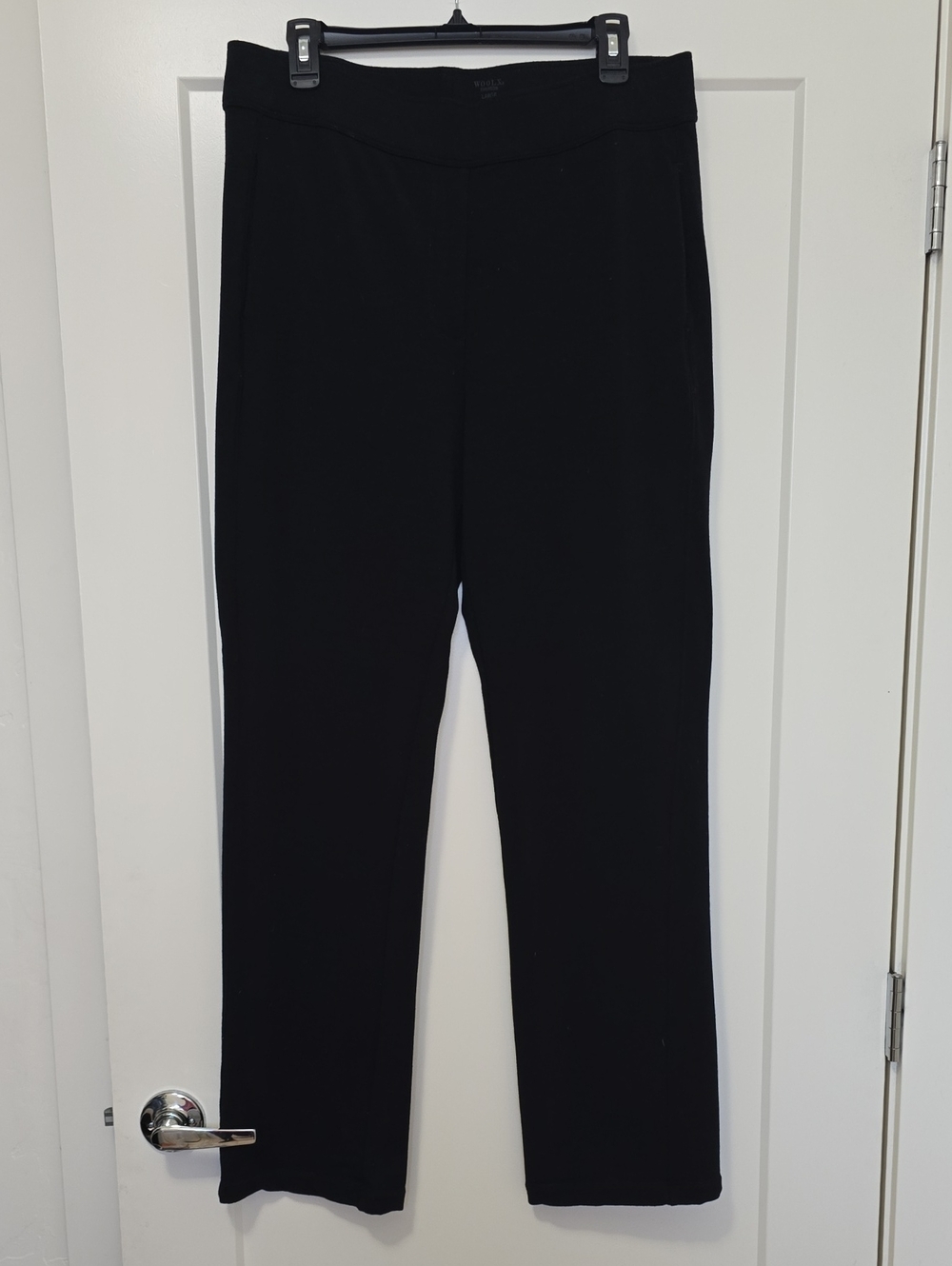 Woolx Emerson Heavyweight Merino Wool Straight Leg Pants – Black – L